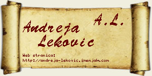 Andreja Leković vizit kartica